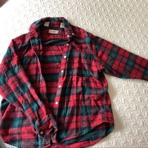 L.l Bean Plaid button-up